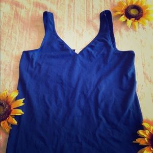 Indigo blue athletic tank top